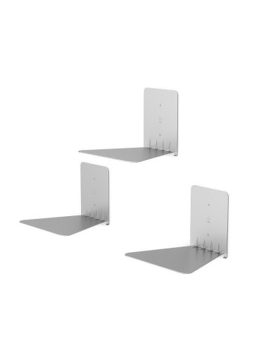 Комплект от 3 бр. скрити рафтове за книги UMBRA в голям формат - цвят сребро