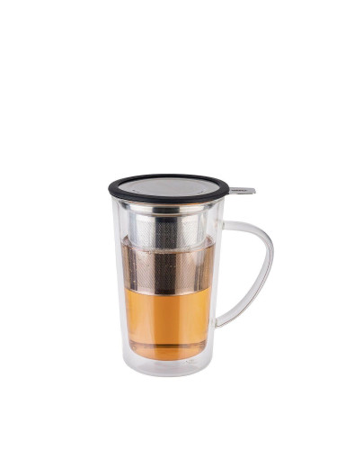 Двустенна чаша за чай GEFU MIRA с филтър - 235 мл
