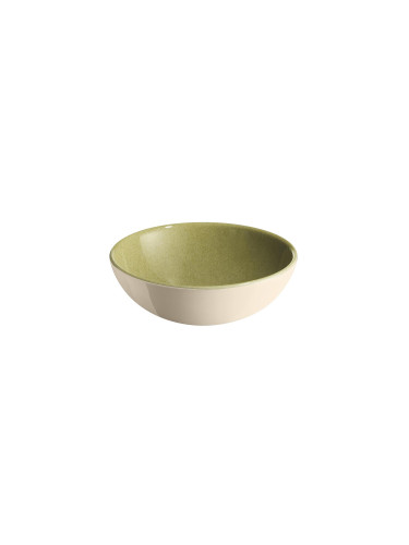 Керамична купа за салата EMILE HENRY INDIVIDUAL SALAD BOWL - Ø15.5 см - цвят зелен и екрю