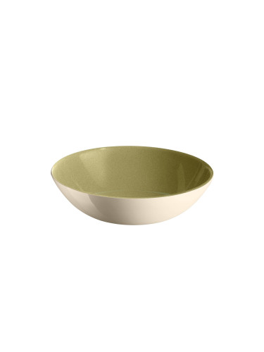 Керамична купа за салата EMILE HENRY SALAD BOWL - Ø22.5 см - цвят зелен и екрю
