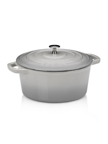 Чугунена тенджера KELA CALIDO с капак - Ø26 см (4.6 л) - цвят светлосив