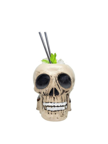 Порцеланова чаша за коктейли Vin Bouquet с форма на череп - 750 мл