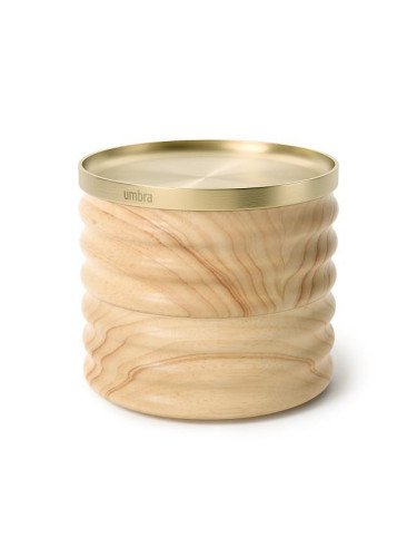 Кутия за бижута и аксесоари UMBRA TESORA дървена - цвят натурално дърво и месинг