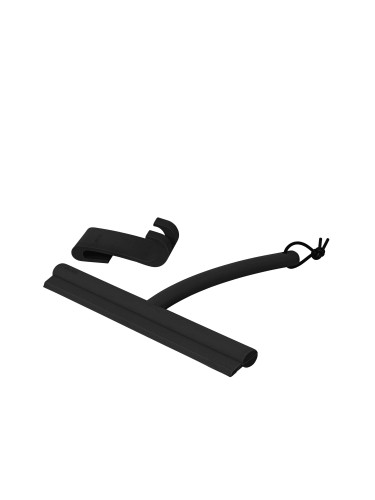 Пособие за подсушаване на огледала или прозорци BLOMUS VIPO в комплект със закачалка за врата - черен цвят