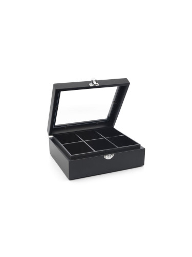 BREDEMEIJER Бамбукова кутия за чай с 6 отделения - черна