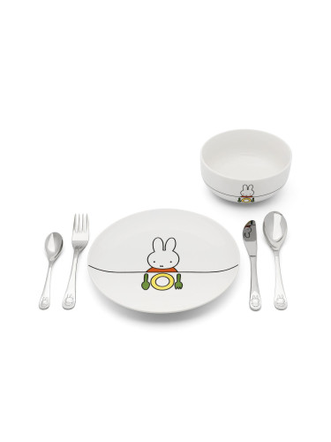 Комплект детски съдове и прибори за хранене ZILVERSTAD MIFFY от 6 части