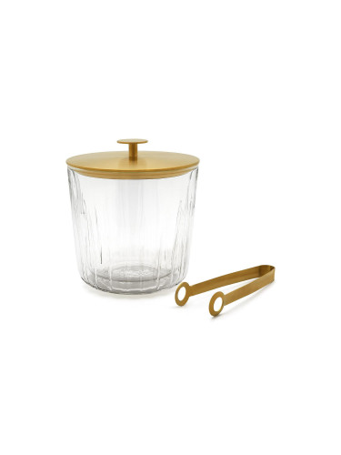 Стъклен съд (ледарка) за лед LEOPOLD VIENNA ARINTO с щипки