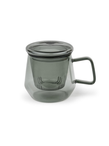 Стъклен сет за чай BREDEMEIJER LIVORNO в черен цвят - 0.290 л