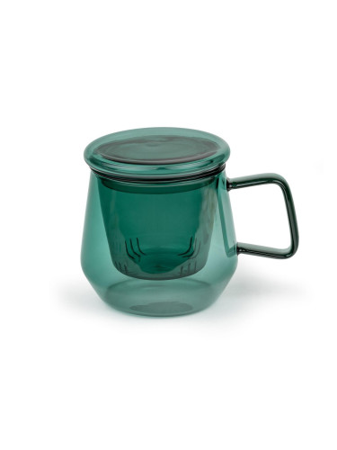 Стъклен сет за чай BREDEMEIJER LIVORNO в зелен цвят - 0.290 л