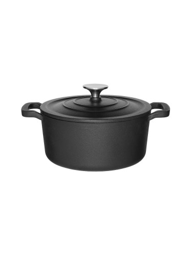 Чугунена тенджера MAKU с капак и емайлирано покритие - Ø20 х 12.5 см