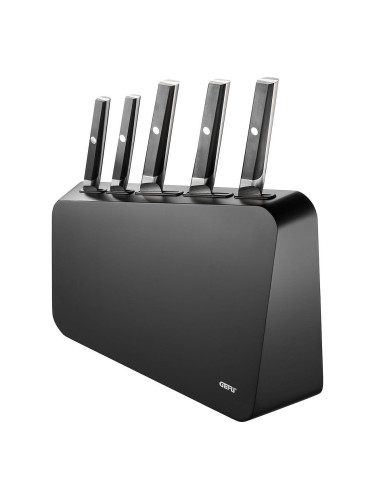 Луксозен комплект ножове GEFU ACURO с дървен блок - 6 части