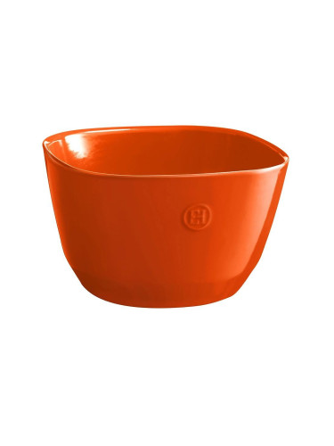 Квадратна керамична купа за салата EMILE HENRY Salad Bowl L - 26 х 26 см - оранжева
