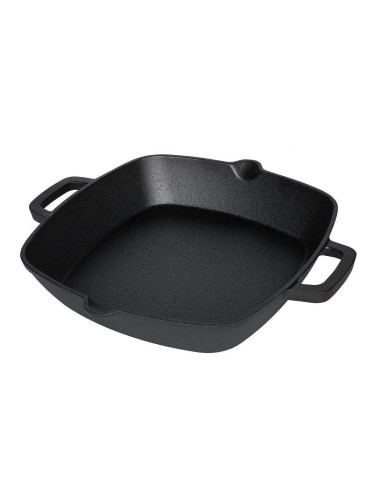 Чугунена тава MUSTANG за грил и барбекю - 26 х 26 см