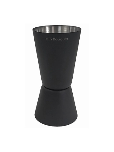 Професионална доза (джигър) за алкохол Vin Bouquet в цвят черен мат - 25/50 мл