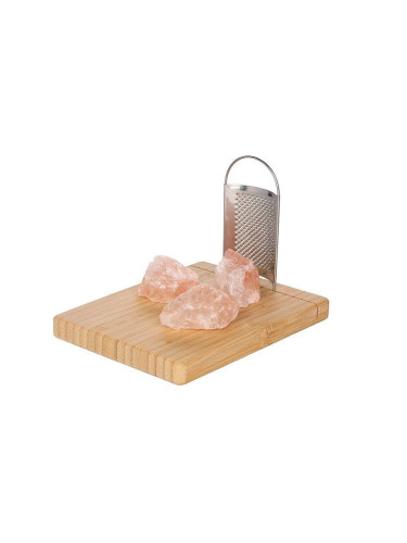 Ренде за хималайска сол MAKU с бамбукова дъска