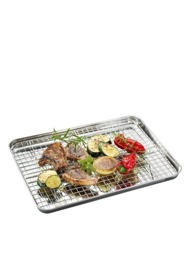 Тава за печене GEFU VARIADO с решетка - 40.5 х 30.5 x h2.5 см