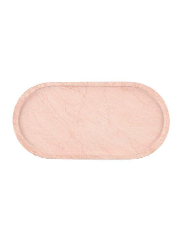 Мраморна овална табла (поднос) за сервиране MAKU светлочервена - 30 х 15 см