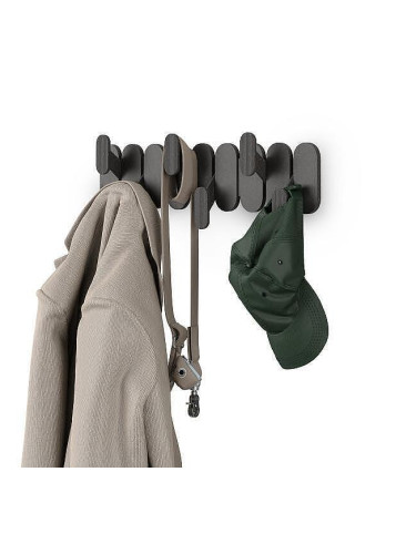 Закачалка за стена UMBRA TEMPO с 6 бр. куки - цвят черен