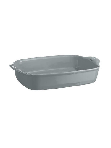 Керамична правоъгълна тава EMILE HENRY LARGE RECTANGULAR OVEN DISH голяма - 42 х 28 см - цвят перленосив