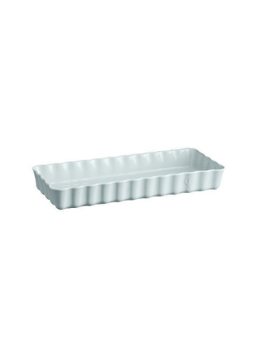 Керамична правоъгълна форма за тарт плитка EMILE HENRY SLIM RECTANGULAR TART DISH - 36 х 15 см - цвят светлосив