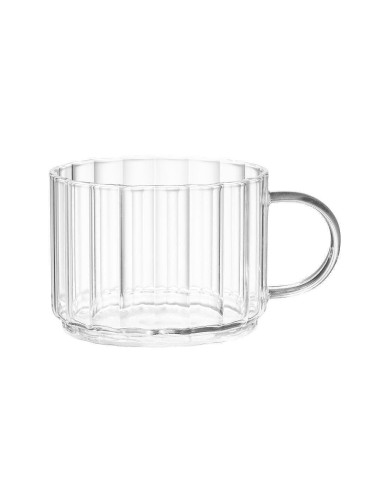 Стъклена чаша MAKU RIPPLE с дръжка - 300 мл