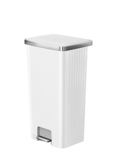 Кош за отпадъци EKO HANA II с педал (90 л) - бял