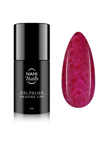 NaniNails NANI Amazing Line гел лак за нокти цвят Crimson Confetti 5 мл.