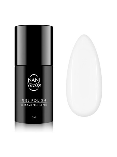NaniNails NANI Amazing Line гел лак за нокти цвят Snowy White 5 мл.