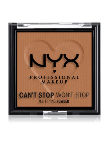 NYX Professional Makeup Can't Stop Won't Stop Mattifying Powder матираща пудра цвят 08 Mocha 6 гр.