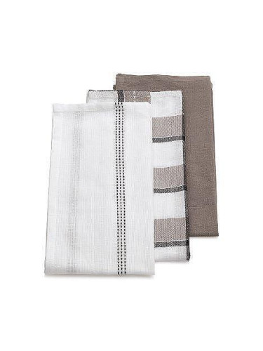 Комплект от 3 бр. кухненски кърпи KELA PASADO в кафяв цвят - 65 х 45 см