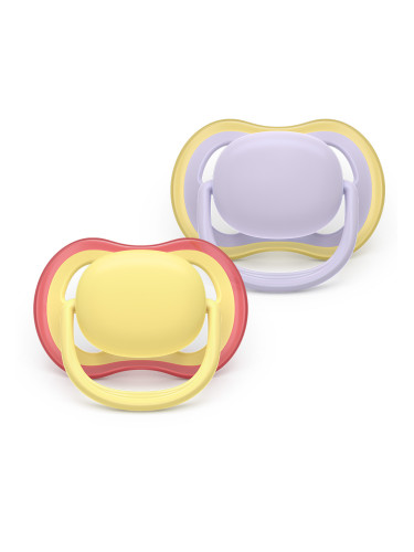 Залъгалки Ultra Air Philips AVENT 0-6м пастелни 2 бр момиче