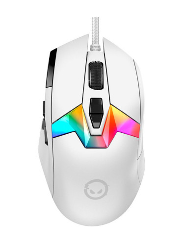  Гейминг мишка Lorgar - MSP80, оптична, бяла
