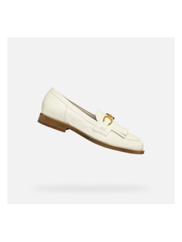 Cream women's moccasins Geox Prometya - Women's