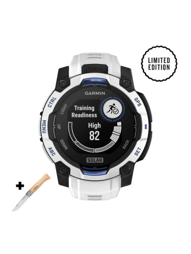 Смарт часовник Garmin Instinct 3 Solar 45 мм Whitestone/Bolt Blue 010-02934-03