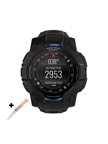 Смарт часовник Garmin Instinct 3 Amoled 50 мм Black/Bolt Blue 010-03020-03