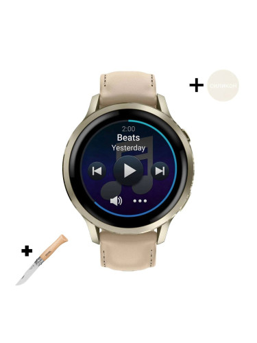 Смарт часовник Garmin Venu 4 Amoled 41 мм Gorilla 3 Lunar Gold/Light Sand/Bone 010-03013-03