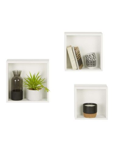 СЕТ 3 БР ЕТАЖЕРКИ ЗА СТЕНА КАЛИСИ 2 БЯЛ МАТ 73/29/29 СМ