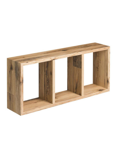 ЕТАЖЕРКА ЗА СТЕНА ТРИАДЕ 2 В ДЪБОВА ТЕКСТУРА 70/16/30 СМ