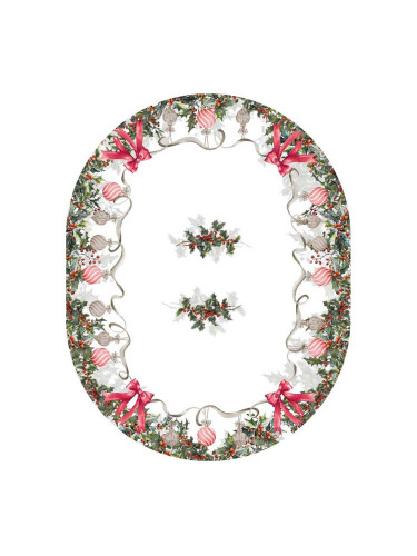 КОЛЕДНА ПОКРИВКА ОВАЛ 140/180СМ