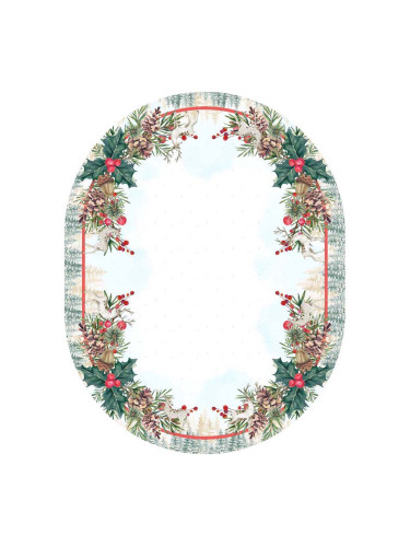 КОЛЕДНА ПОКРИВКА ОВАЛ 140/180СМ