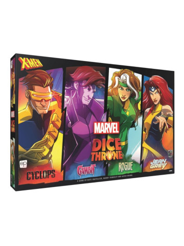  Настолна игра Marvel Dice Throne: X-Men Box 2 (Cyclops, Gambit, Rogue, Jean Grey) - Семейна