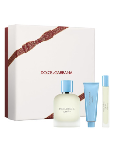 Dolce&Gabbana Light Blue Pour Homme EDT Trio Gift Set подаръчен комплект за мъже