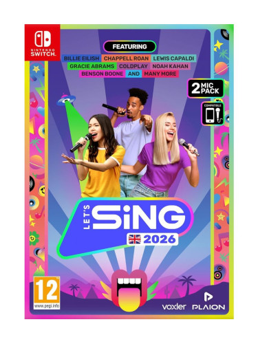 Игра Let's Sing 2026 + 2 микрофона за Nintendo Switch