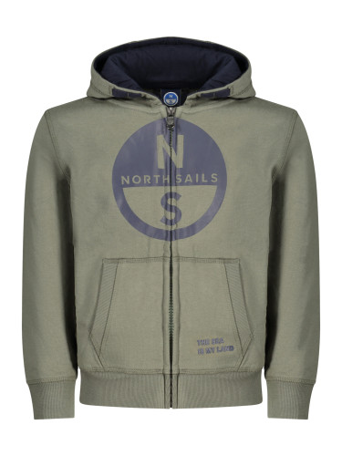 NORTH SAILS CHILDREN'S GREEN ZIP-UP SWEATSHIRT