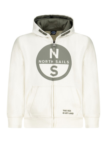NORTH SAILS CHILDREN'S WHITE ZIP-UP SWEATSHIRT