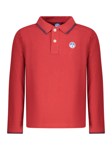 NORTH SAILS KIDS' LONG-SLEEVED POLO SHIRT, RED