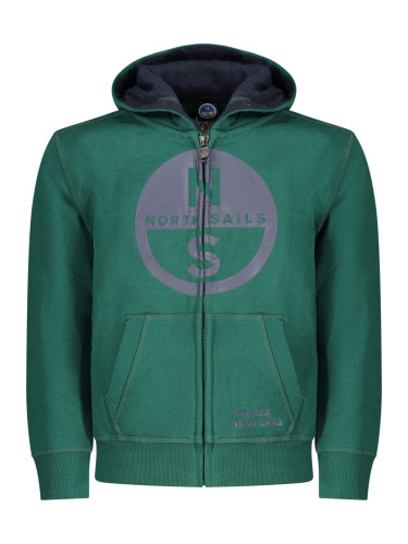 NORTH SAILS CHILDREN'S GREEN ZIP-UP SWEATSHIRT