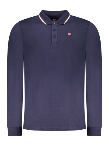 NORWAY 1963 MEN'S LONG-SLEEVED POLO SHIRT, BLUE