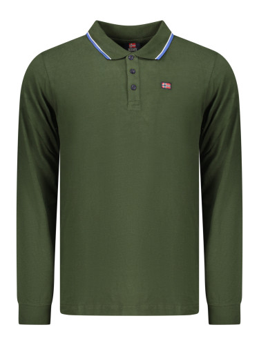 NORWAY 1963 MEN'S LONG-SLEEVED POLO SHIRT, GREEN
