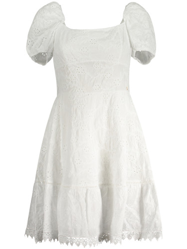 GUESS JEANS SHORT DRESS WOMEN WHITE